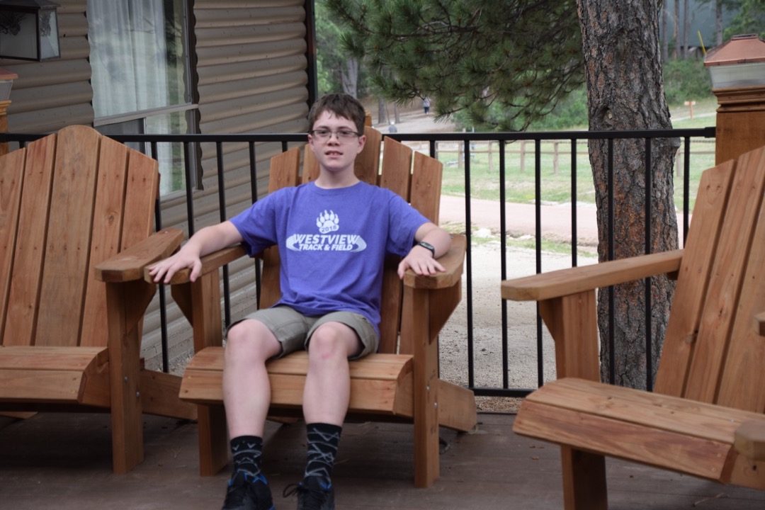 Lounging at the boys' dorm