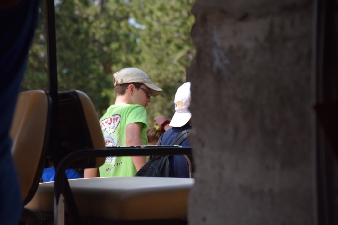 First glimpse of Tim at camp pick up