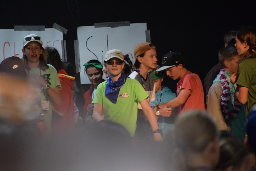 Dancing on stage