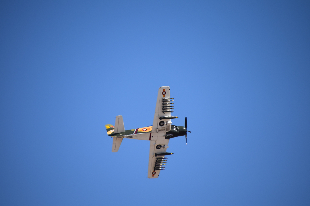 Skyraider on a turn