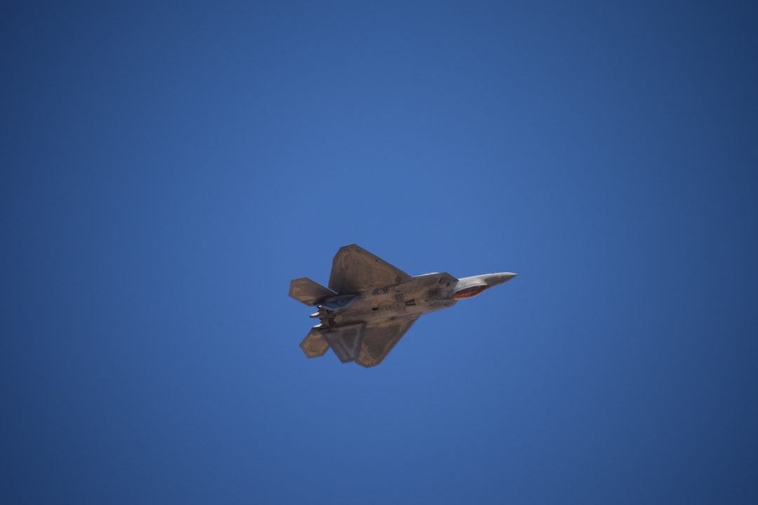 Final upside down pass for the F-22
