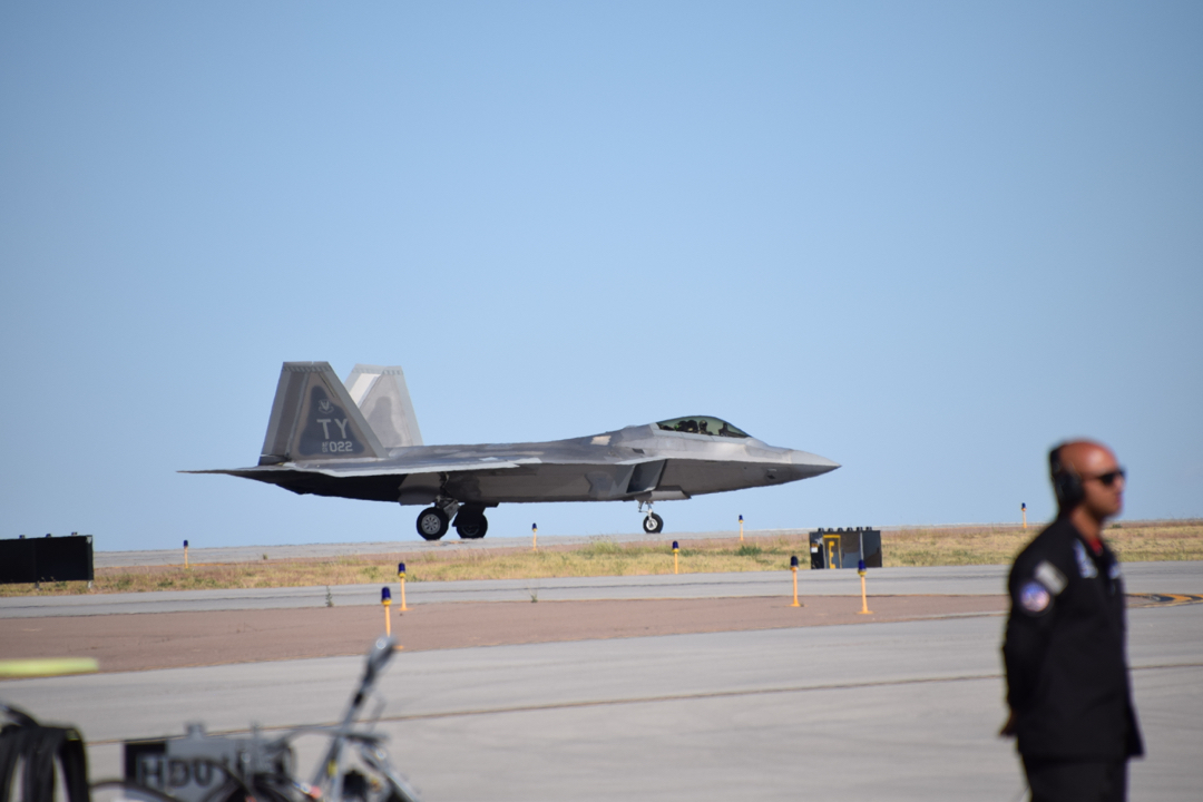 F-22 taxis home