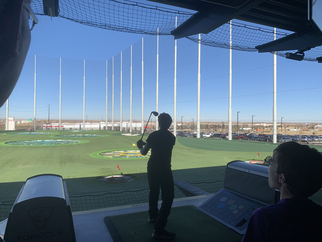 Swinging away at Top Golf