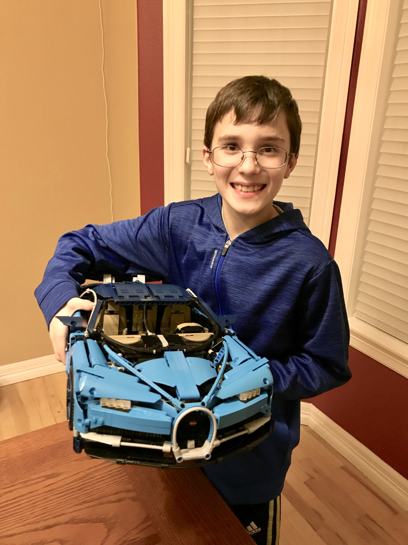 Ted finished his LEGO Bugatti Chiron - 3,599 pieces!