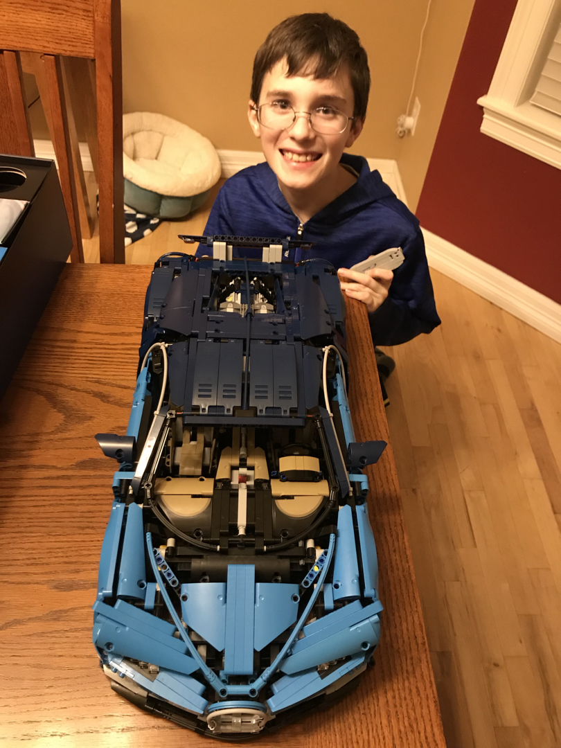 Proud of his epic build