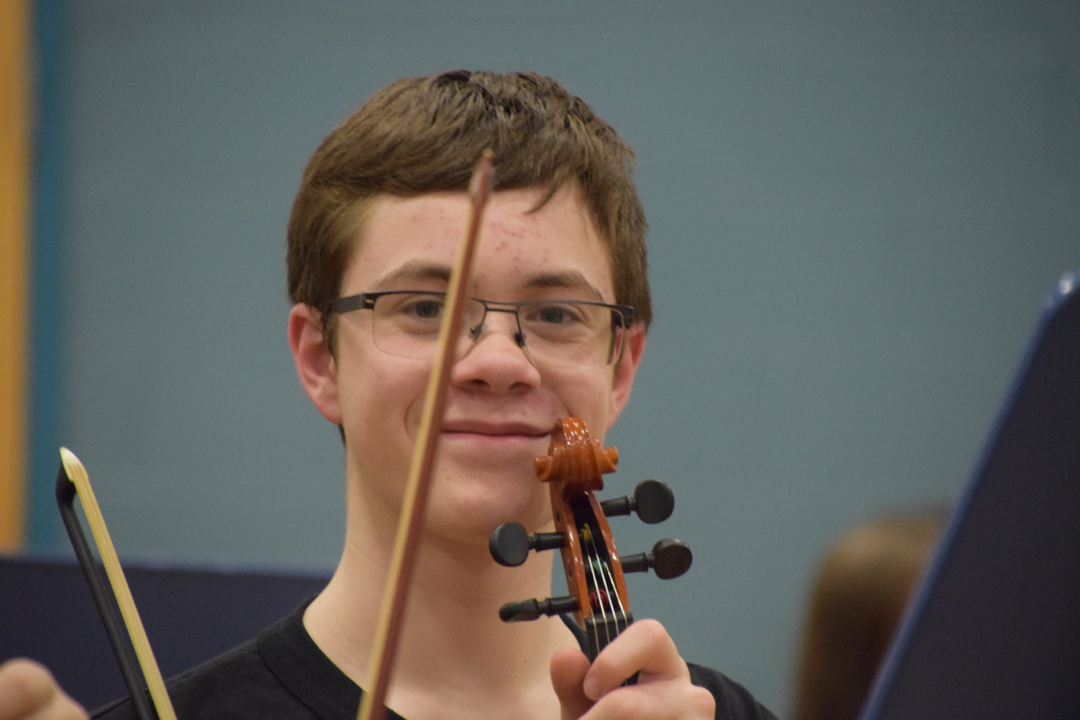 One of his last middle school performances