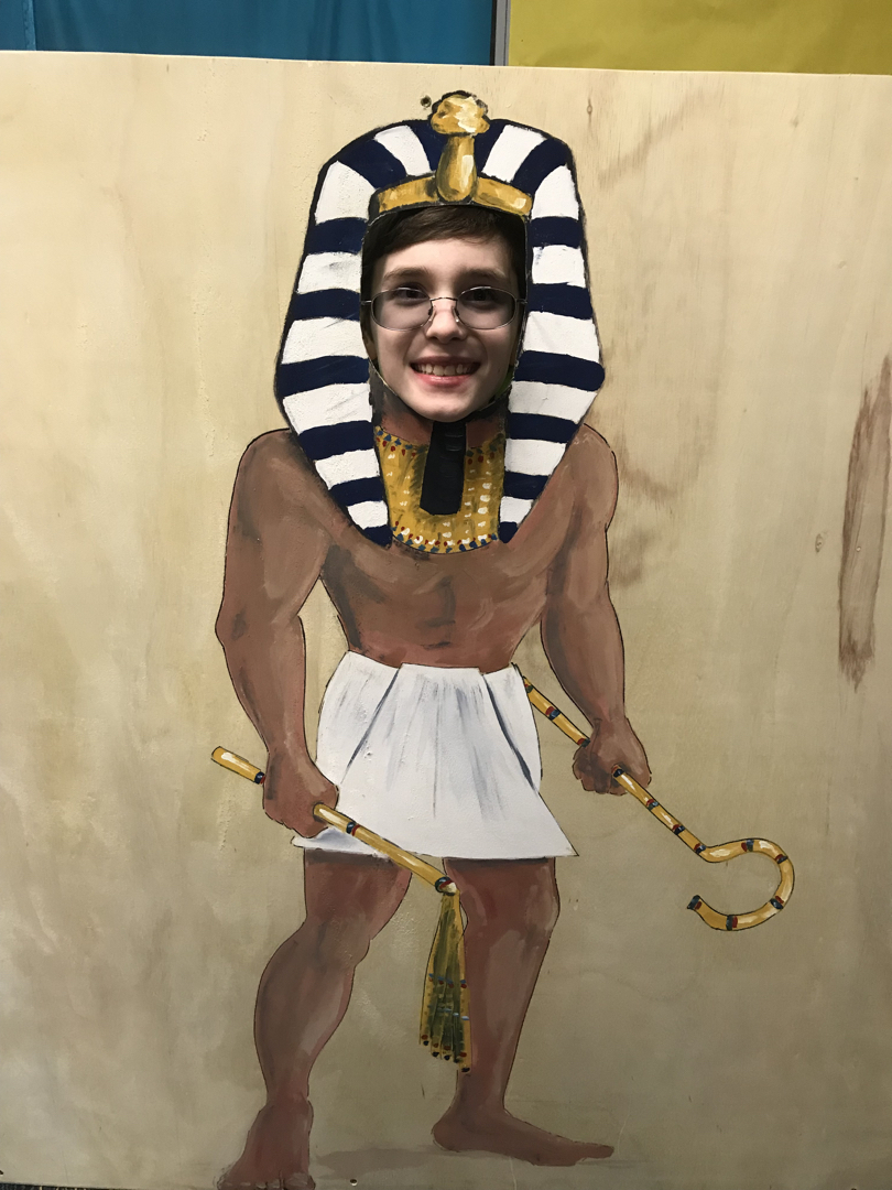 Ted the pharaoh at Hawk Air Egypt