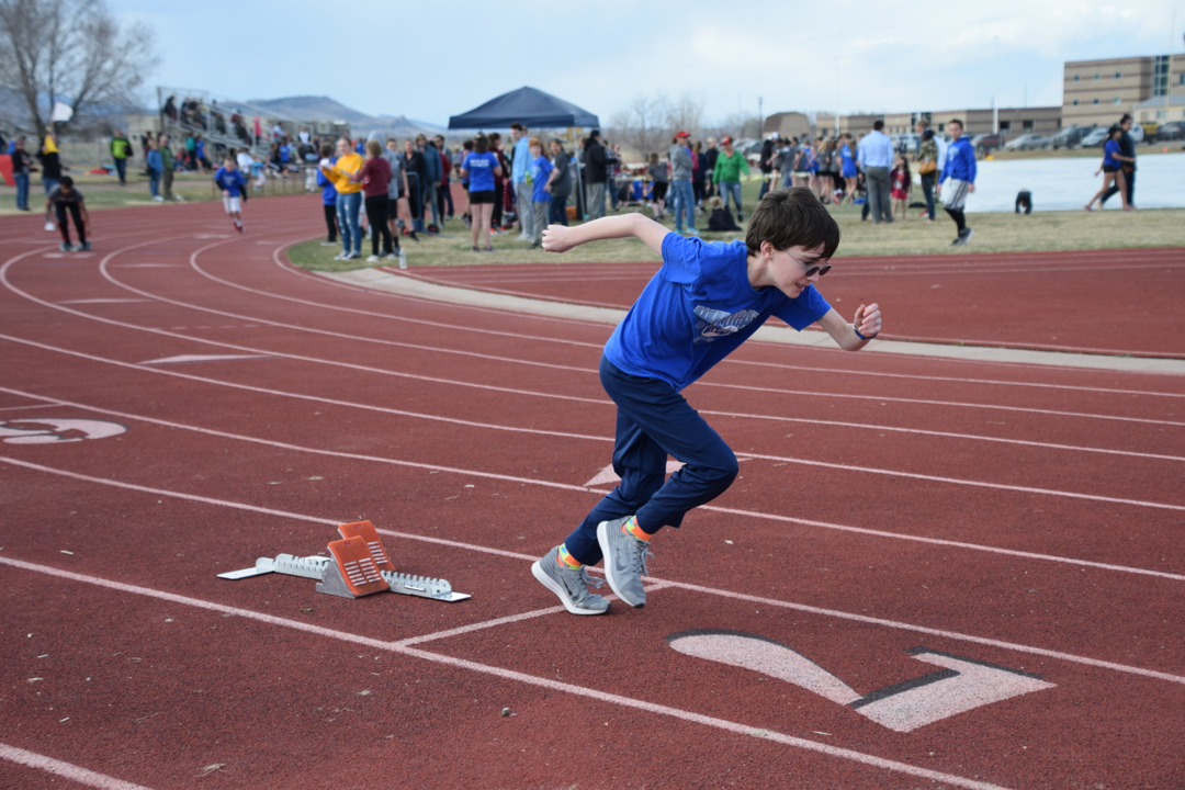And he's off