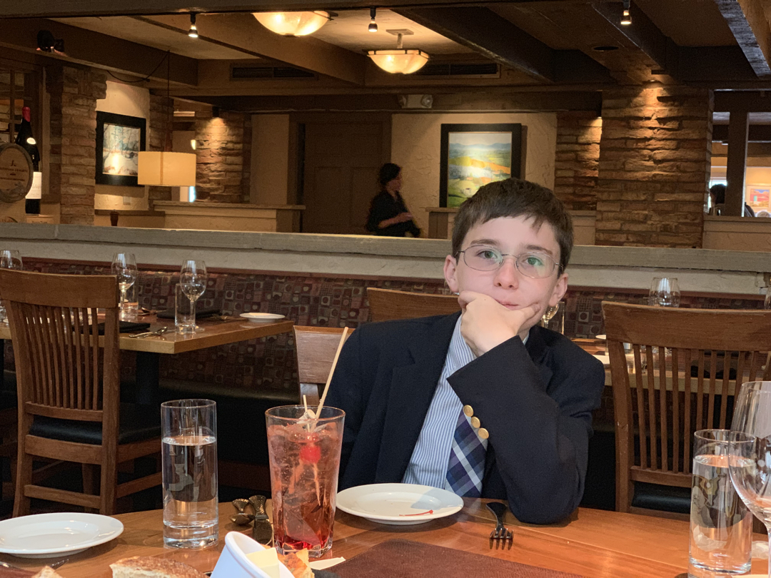Ted contemplates celebratory steak