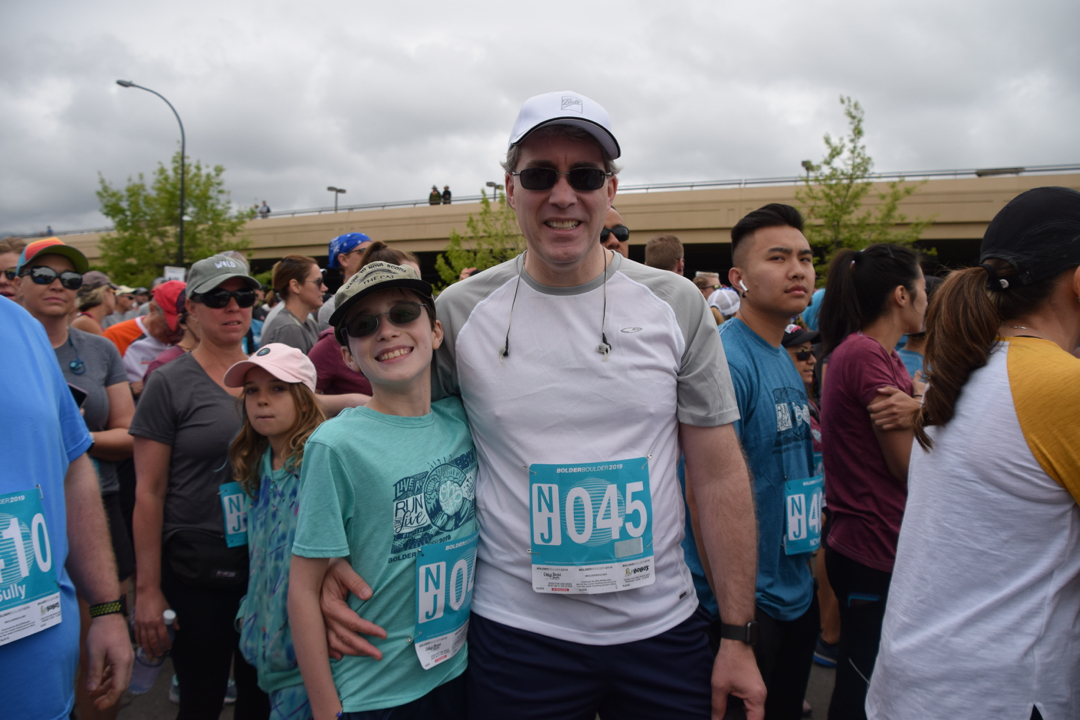 Dad and Ted ready for the start of the BolderBoulder