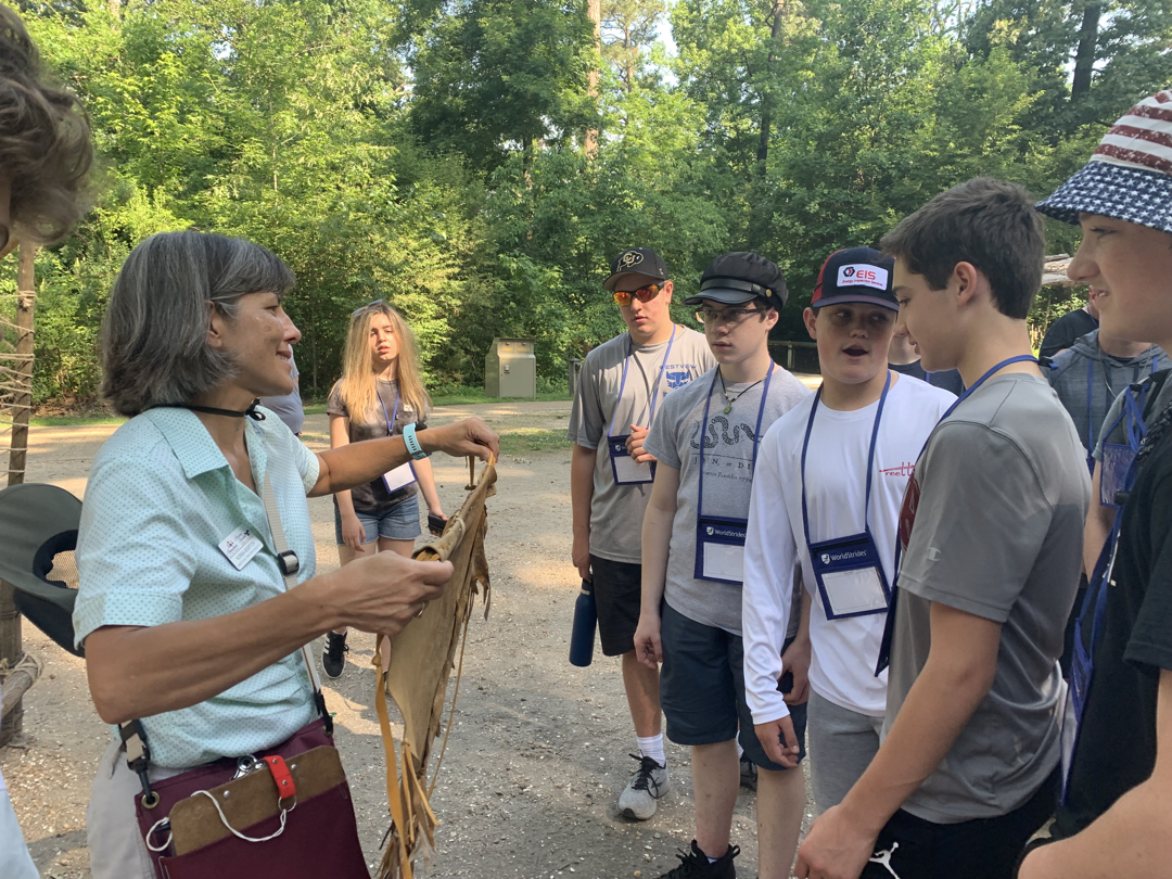 Learning about tanning at Jamestown Settlement