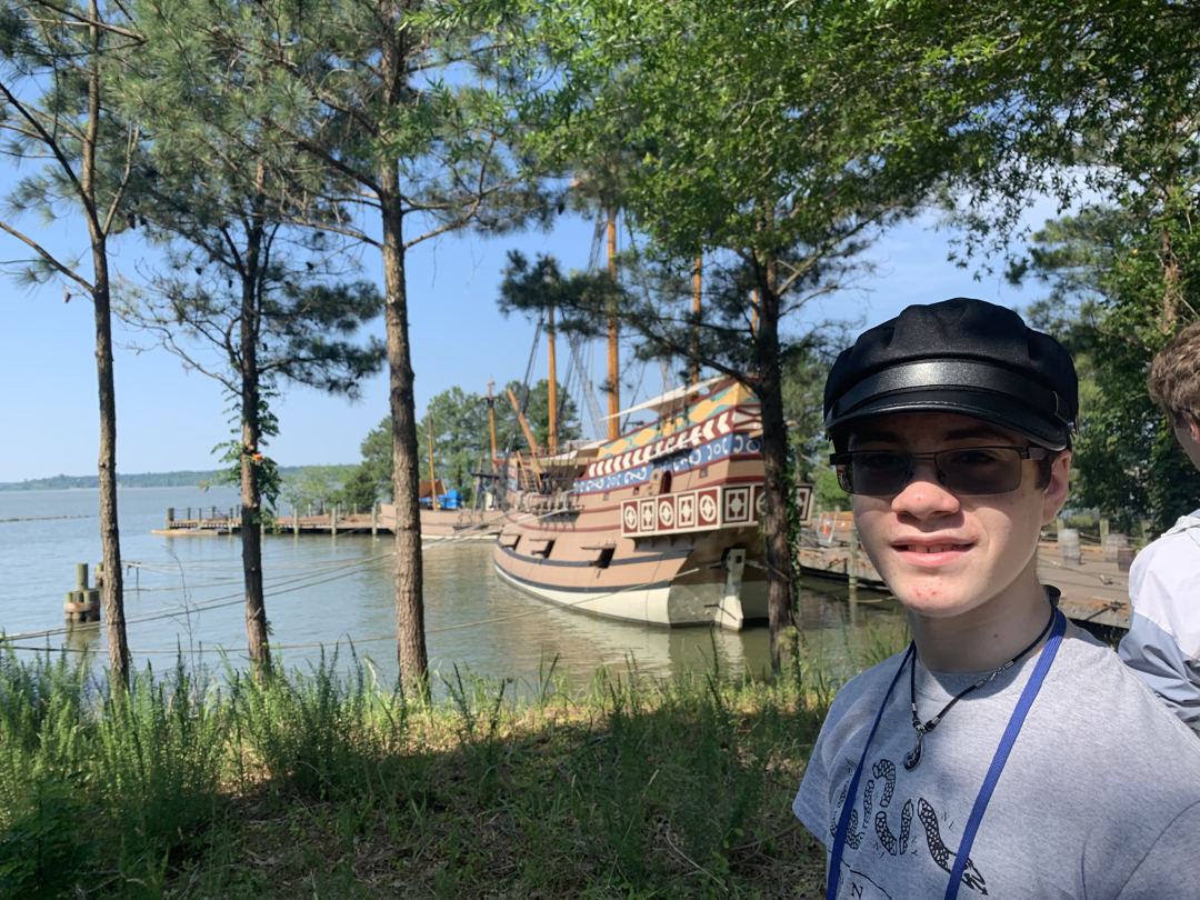 Tim with ship