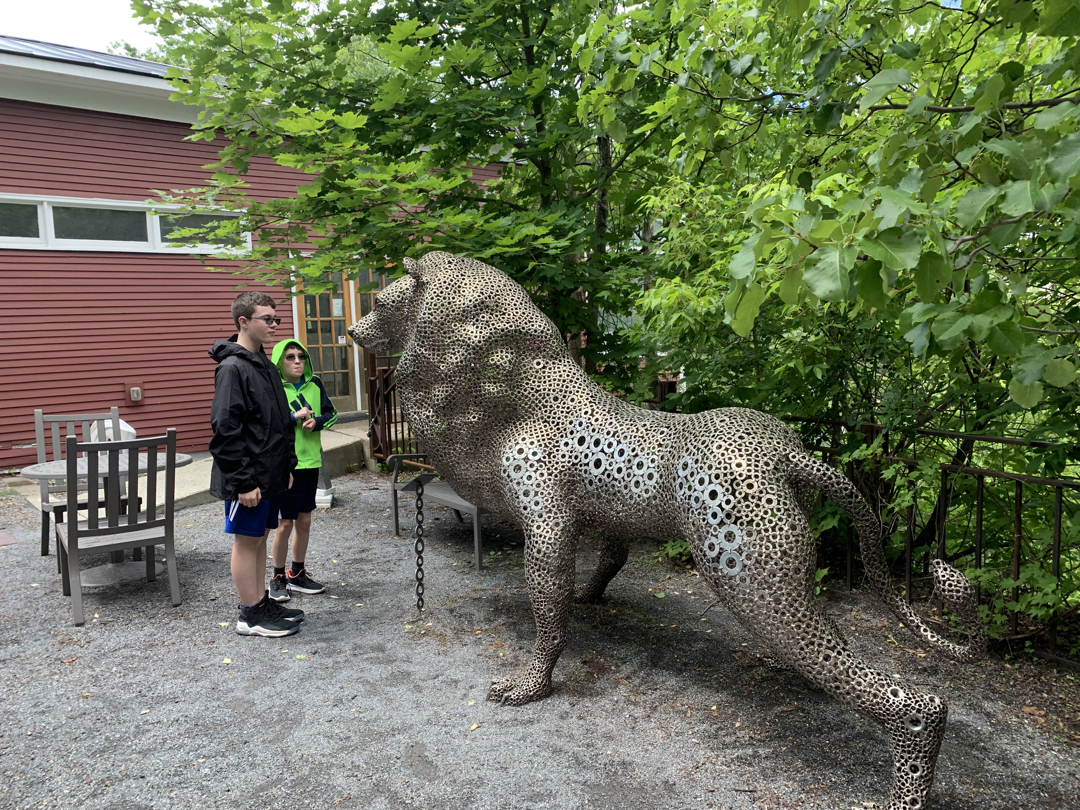 Lion made out of washers