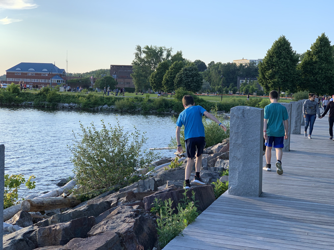 Exploring the boardwalk