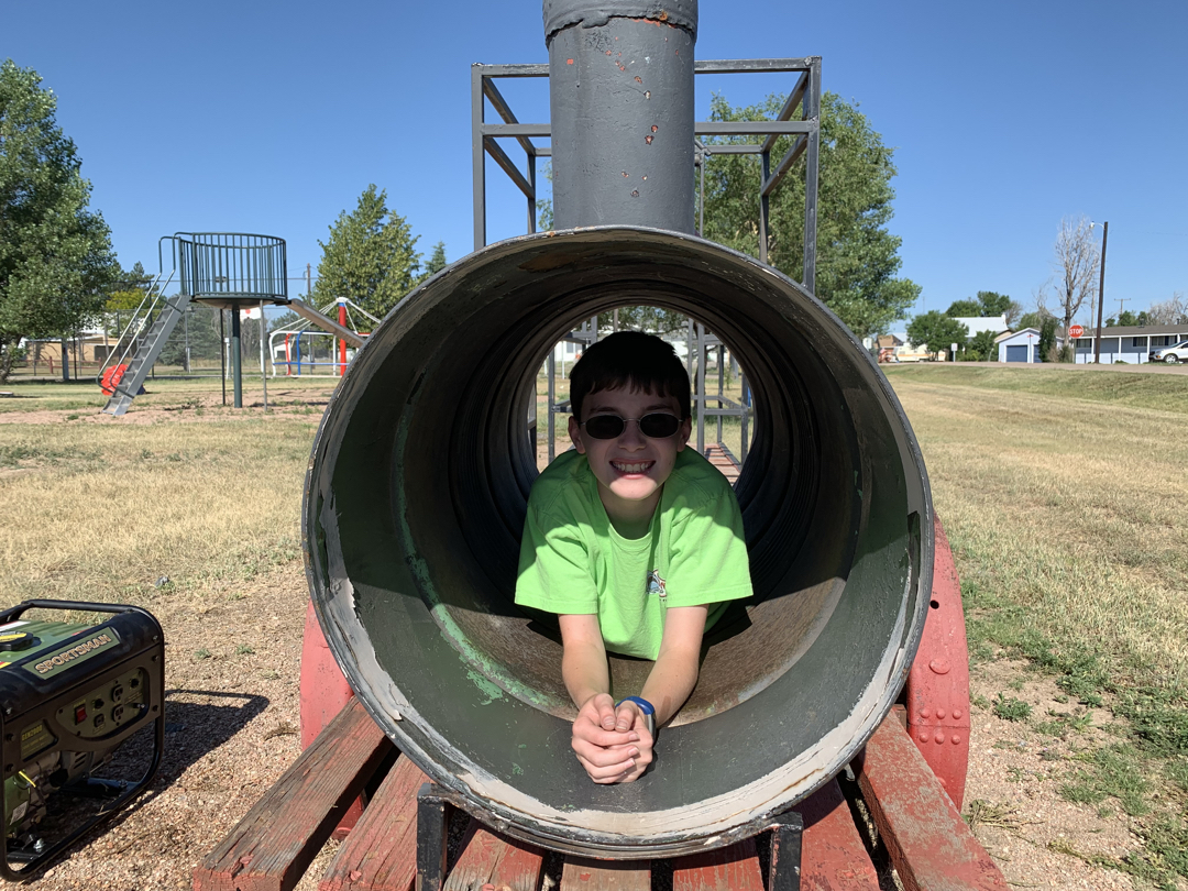 Ted on the Genoa playground