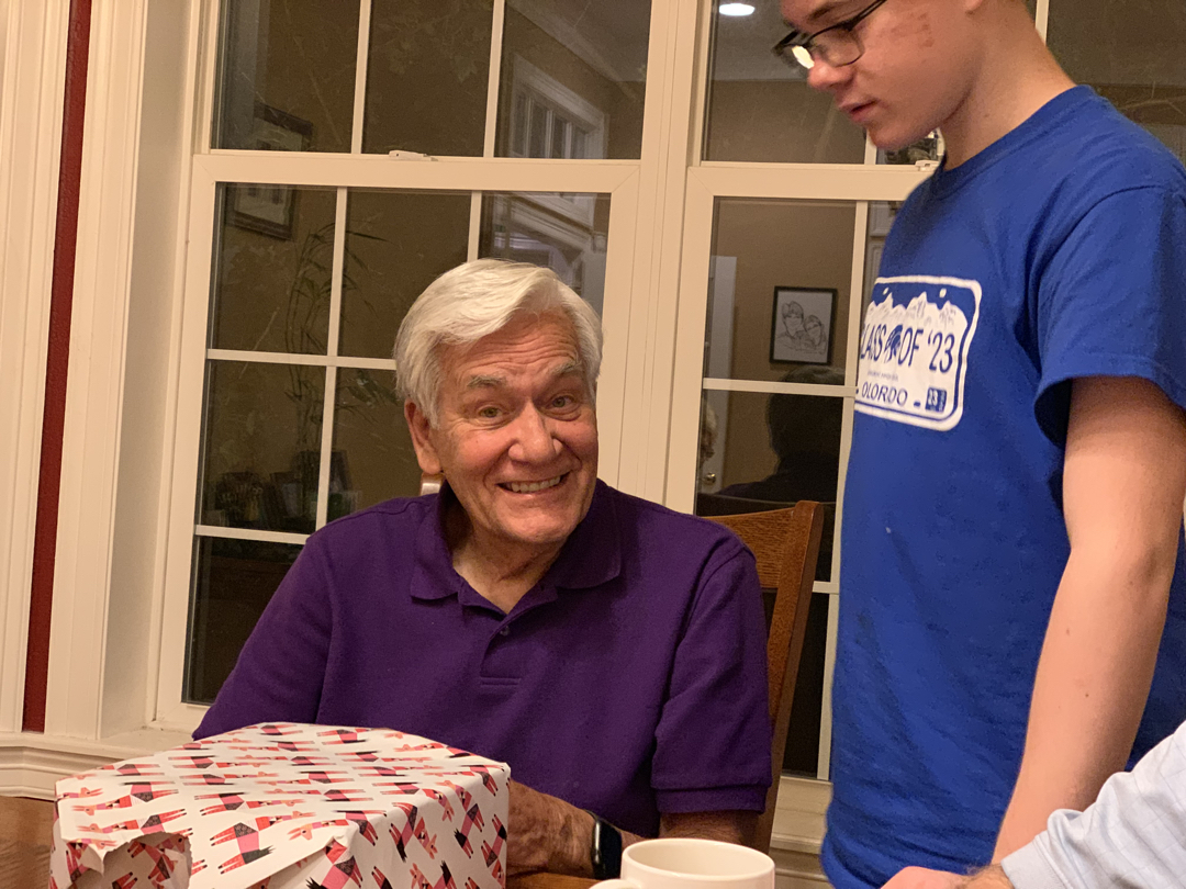 Celebrating Grandpa's birthday