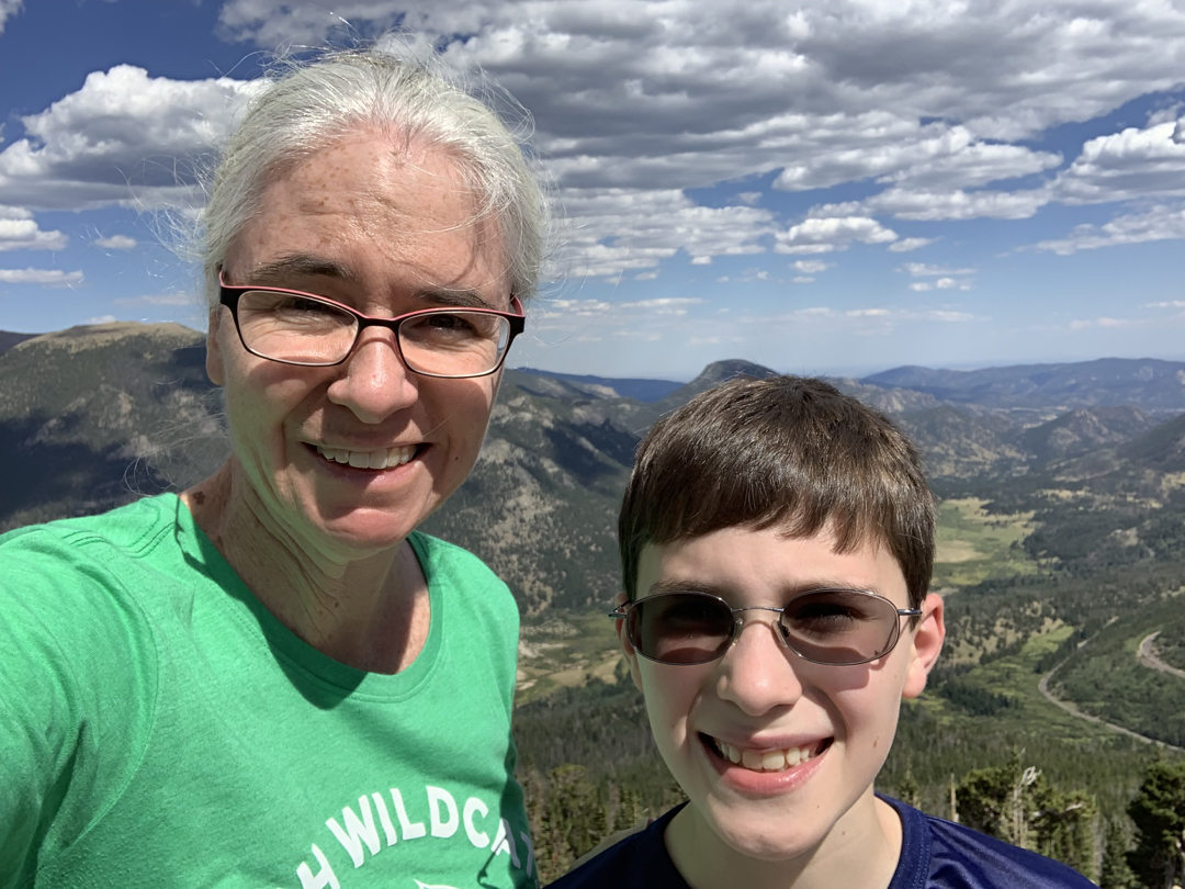 Mom and Ted at Rainbow Curve on Trail Ridge Road in RMNP