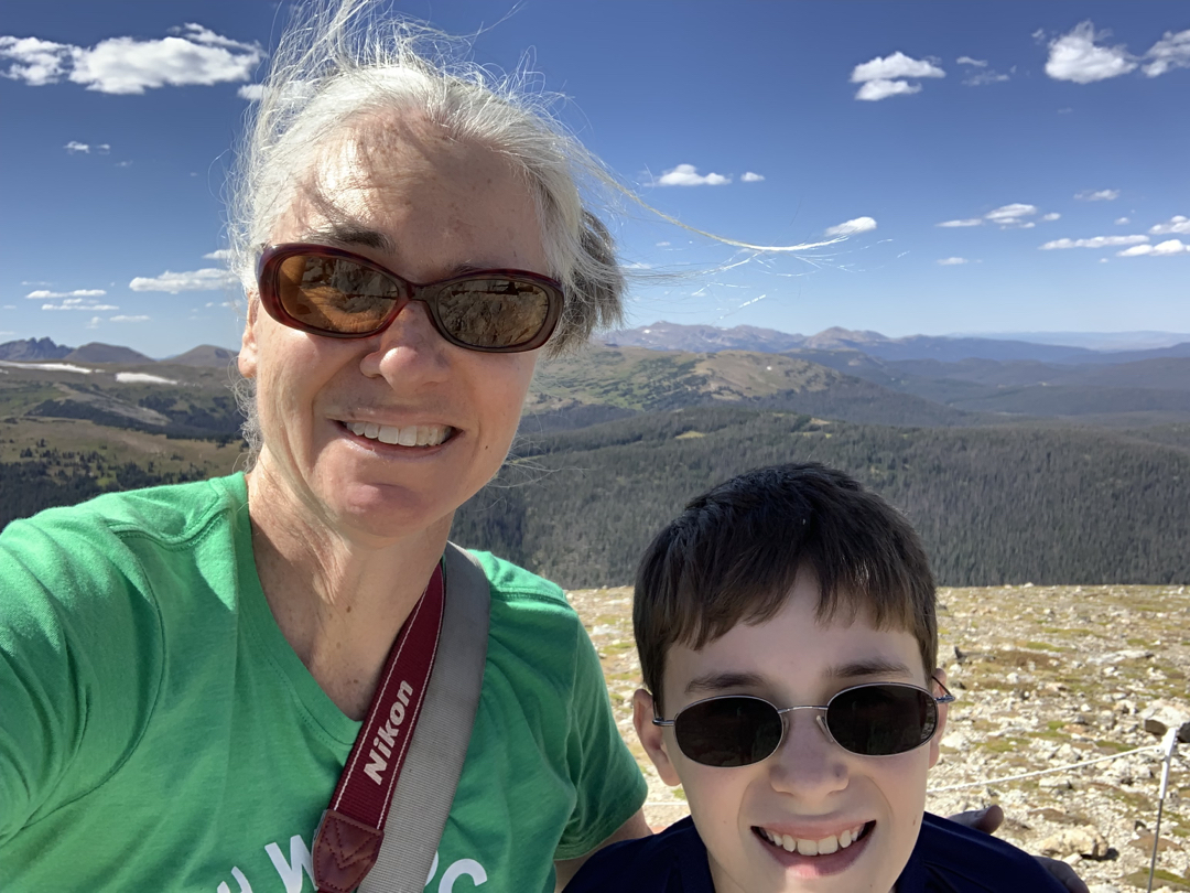 Trying not to get blown off the mountain