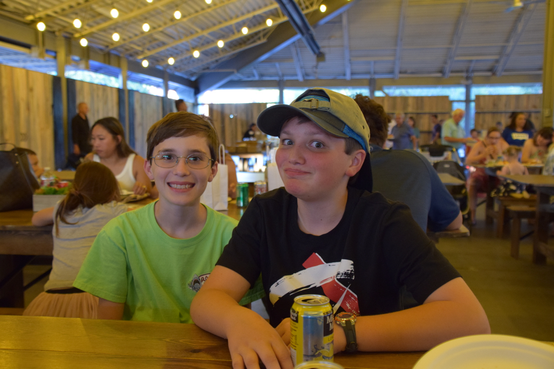 Ted and Owen at the Ball night at the Zoo
