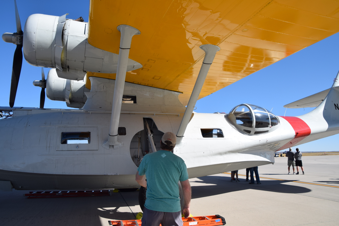 Jeff checks out a flying boat