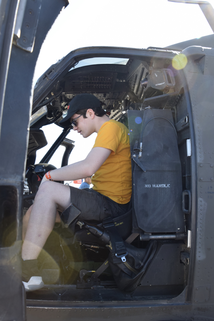 Tim checks out one of the copters