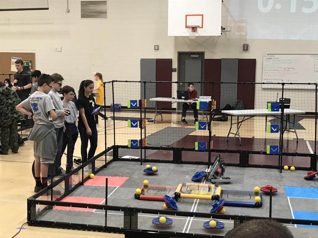 Ted's first middle school VEX robotics tournament