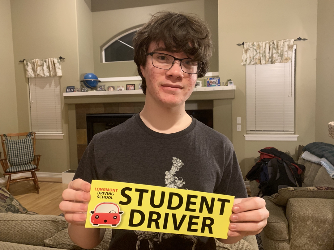 Passed his permit test!