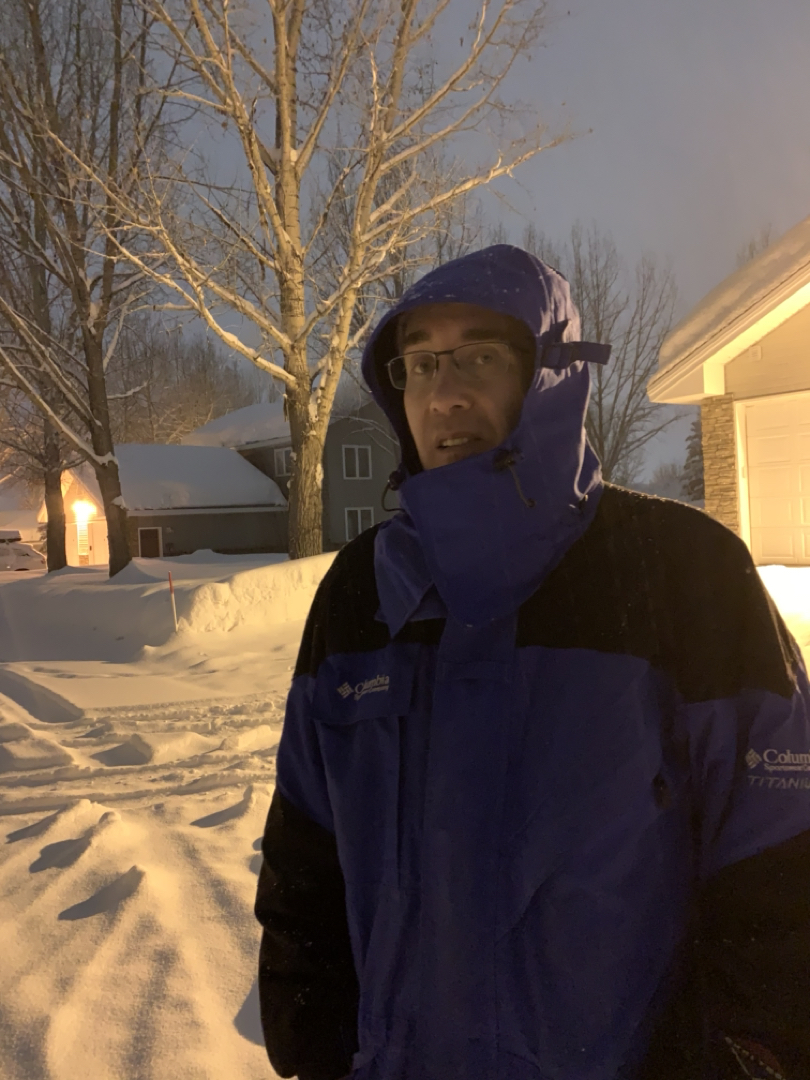 Might lose him in a snowbank