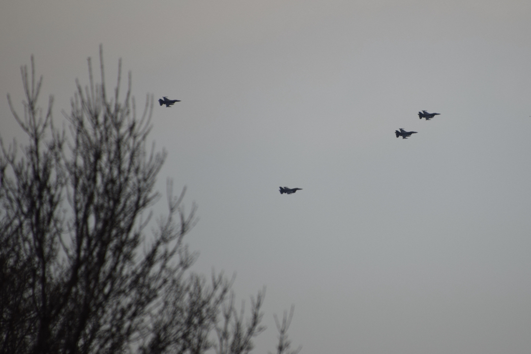 Colorado National Guard flying over Longmont's hospitals