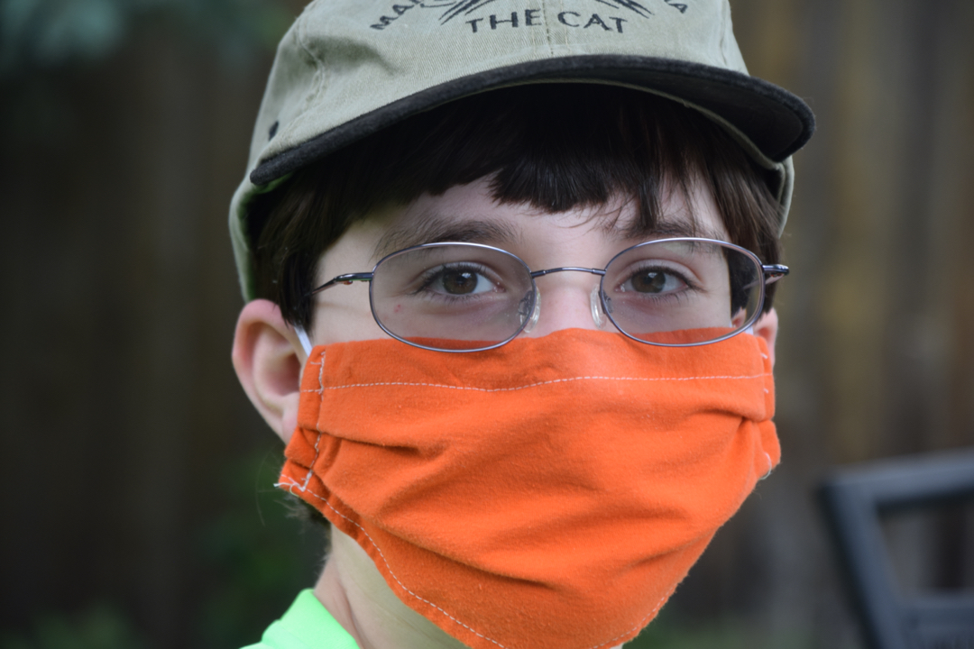 Ted in mask
