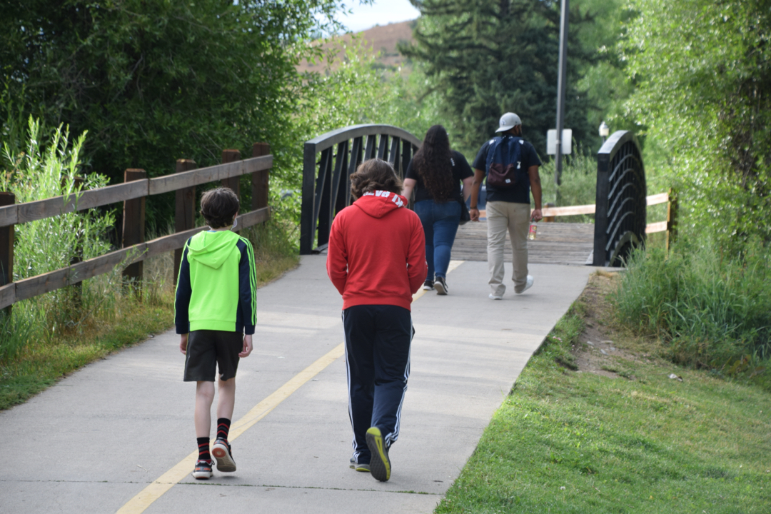 Walking along the Yampa River trail