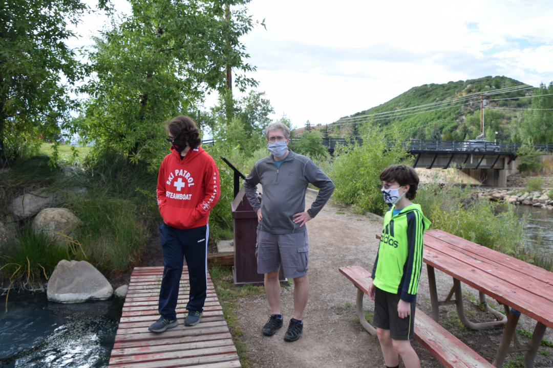 The boys at the actual Steamboat Spring