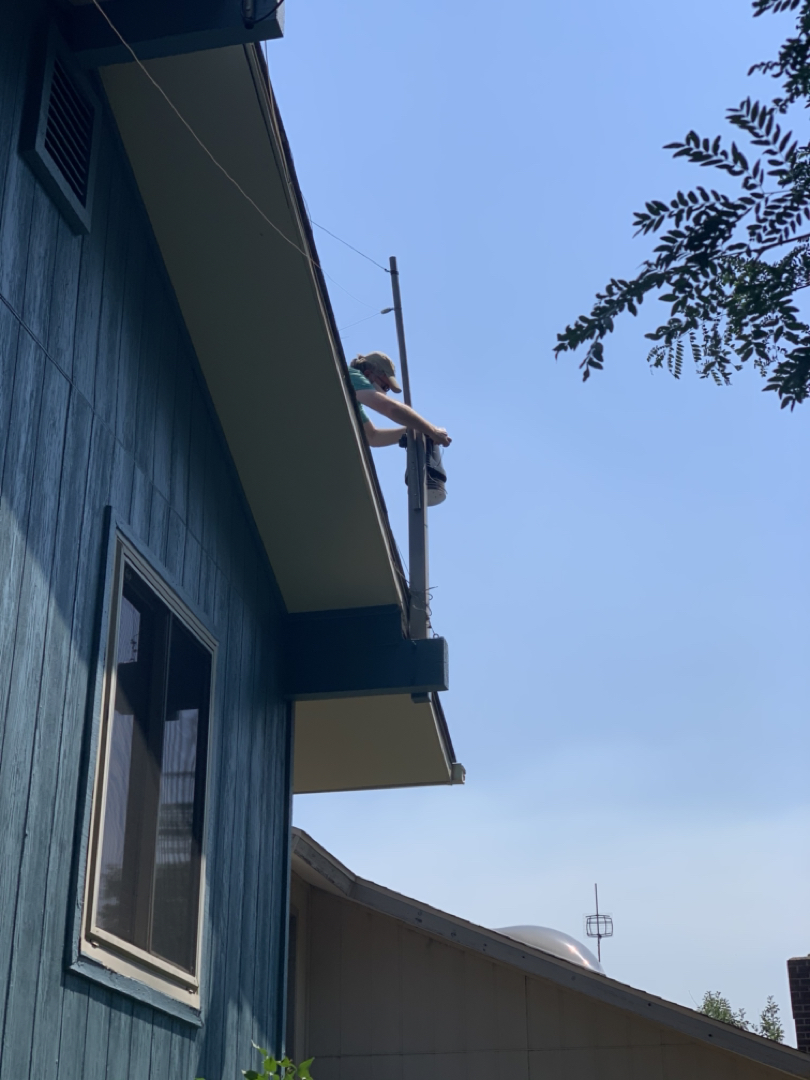 Jeff on his dad's roof