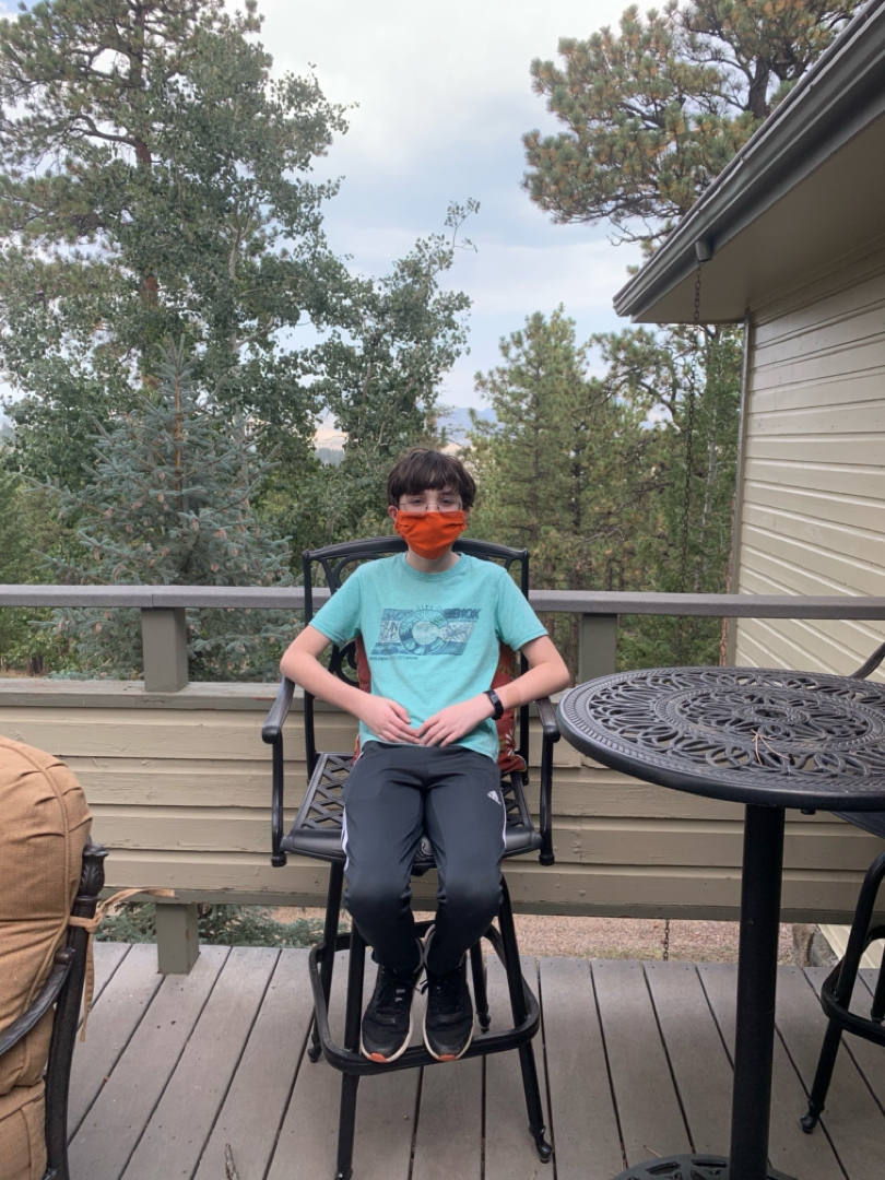 Visiting Dad's friend in a mountain home
