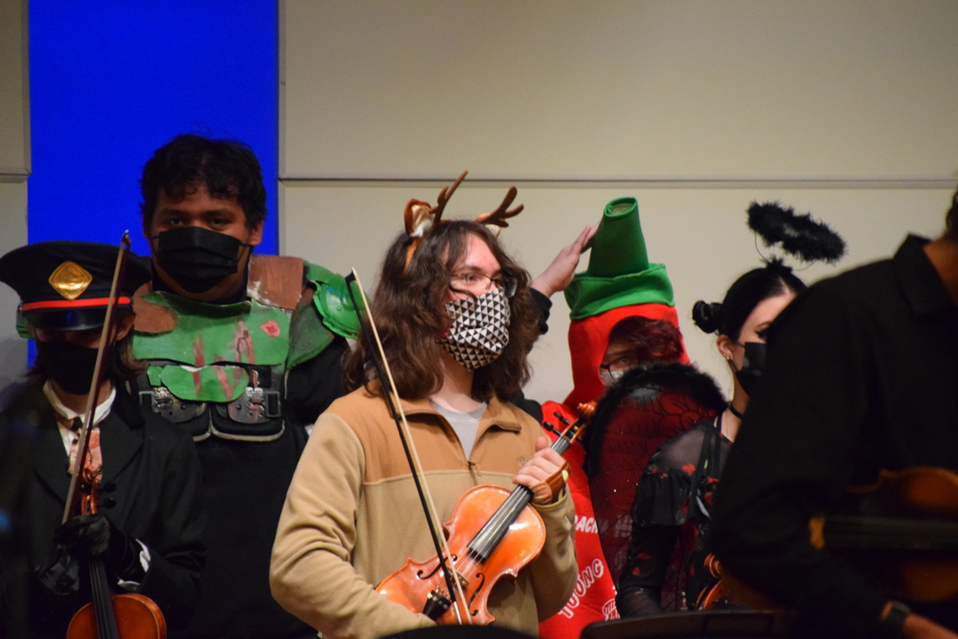 Costumed players