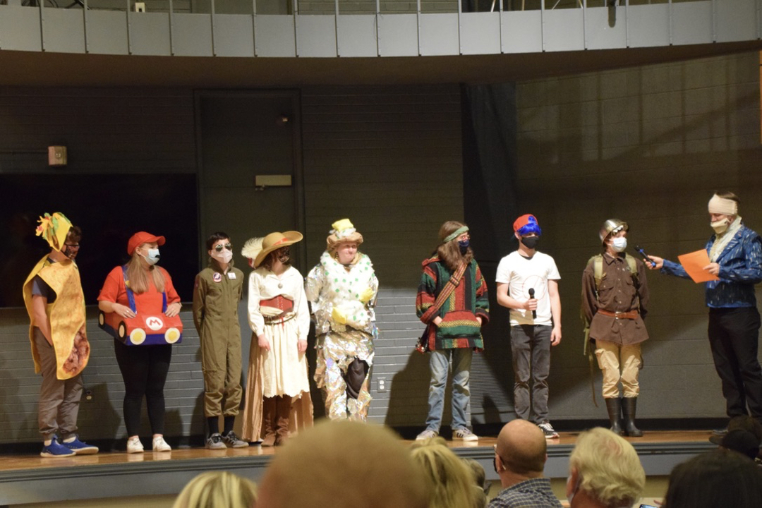Ted is a finalist in the costume competition