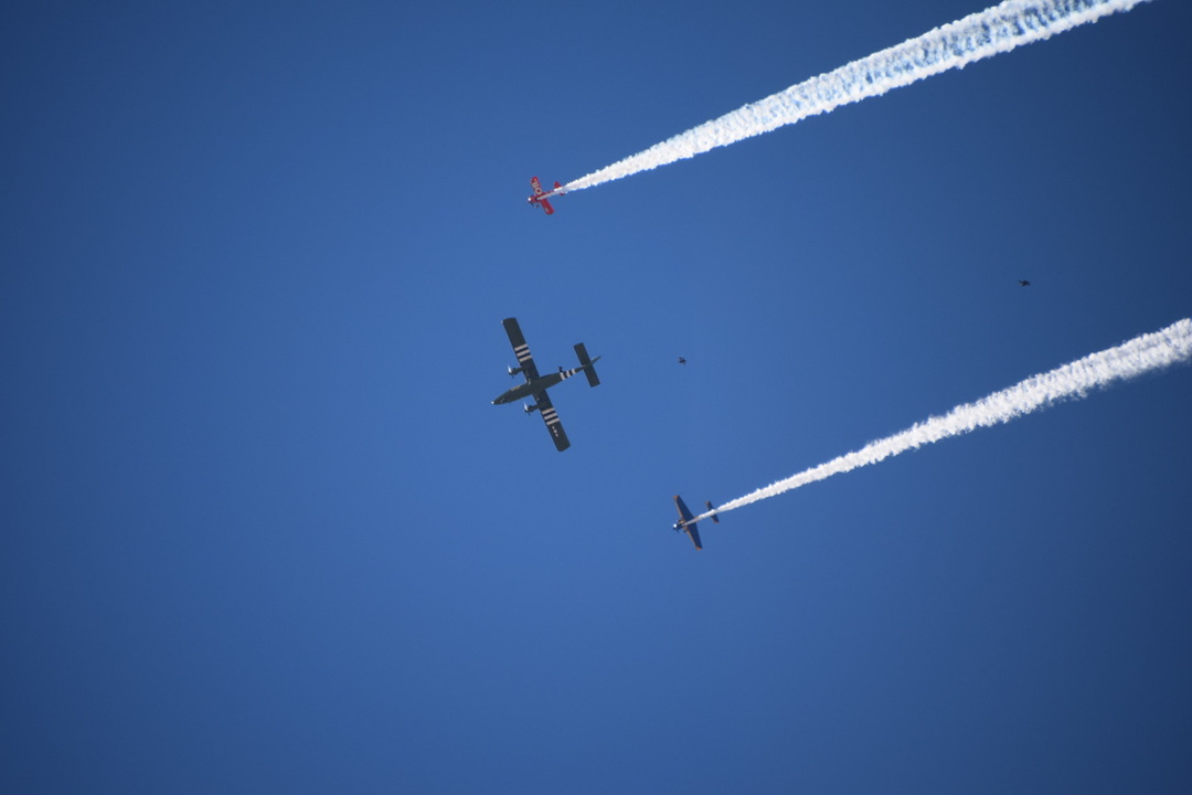 Reps from the military branches jump out of the Twin Otter