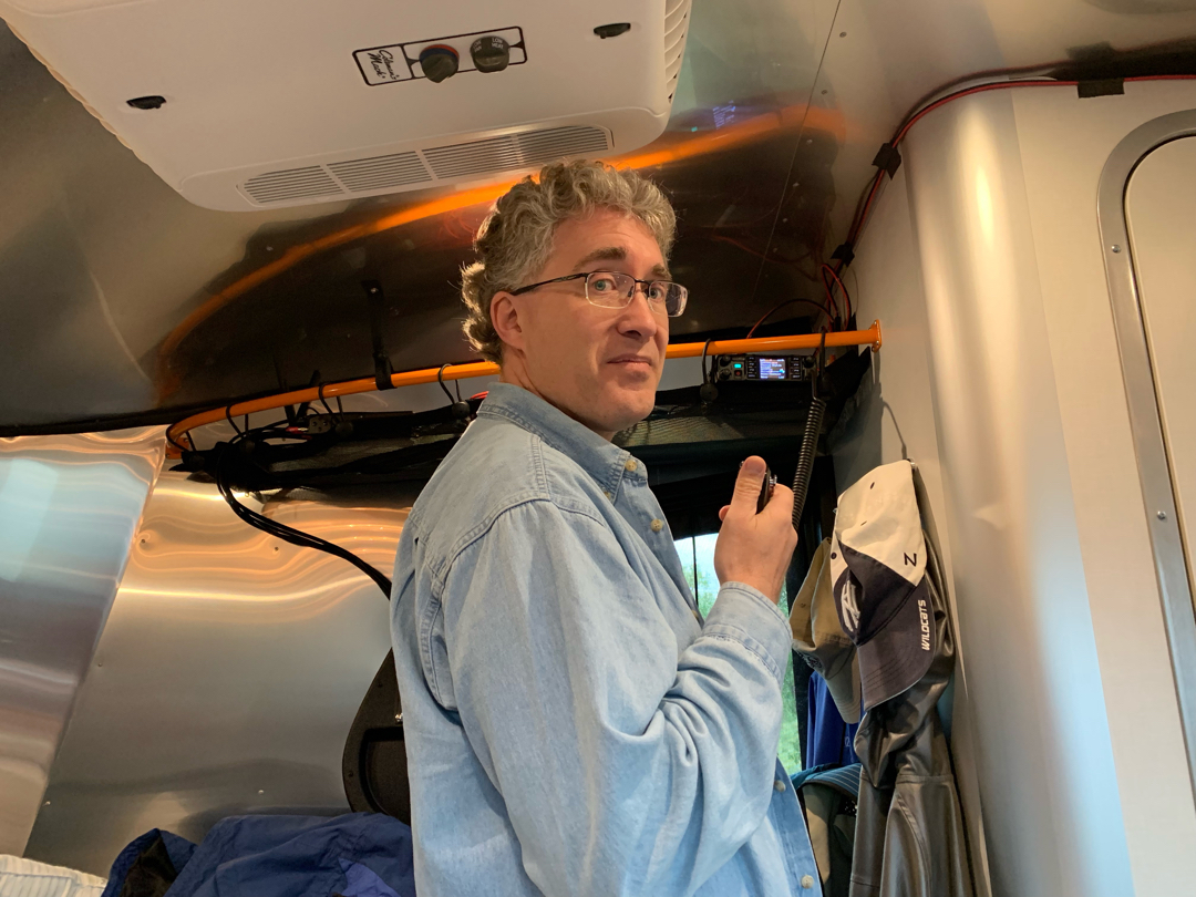 Jeff talks with his dad back in Boulder on the radio
