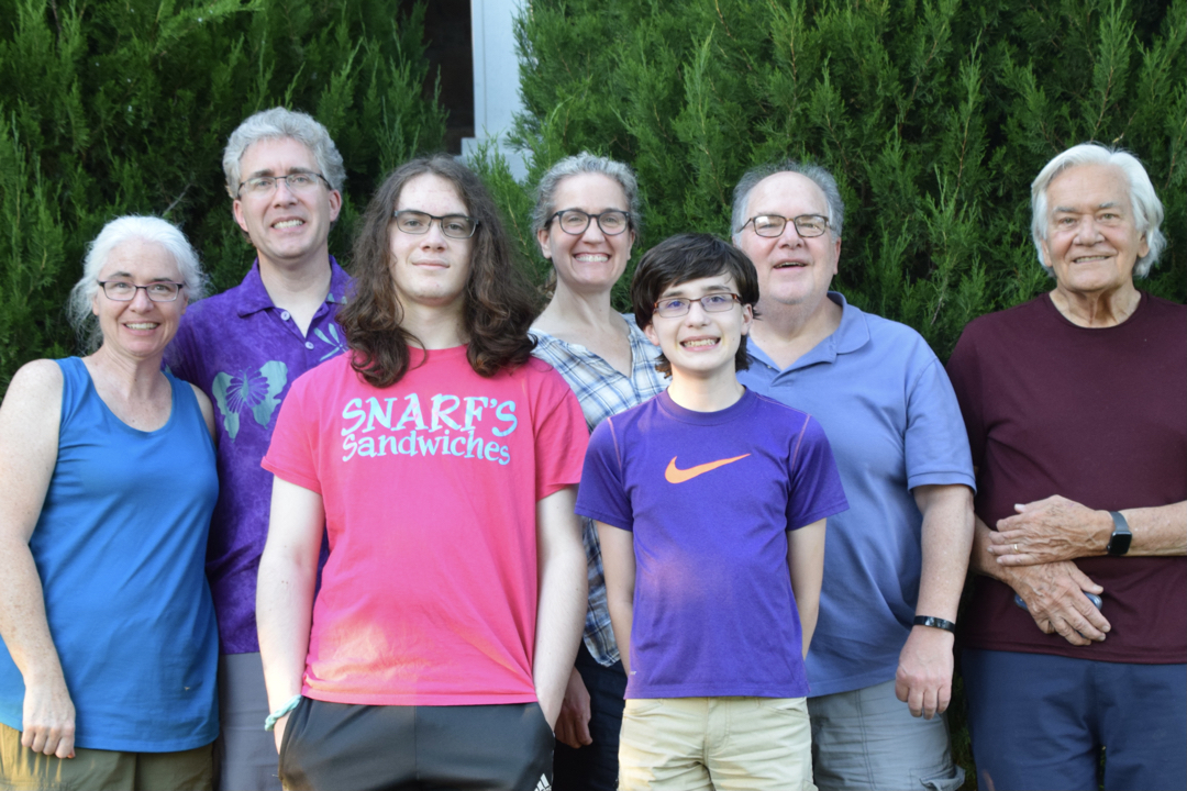 Celebrating Ted's birthday with family