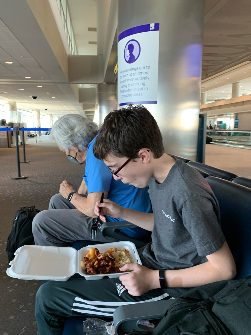Panda Express - breakfast of champions at the Denver airport