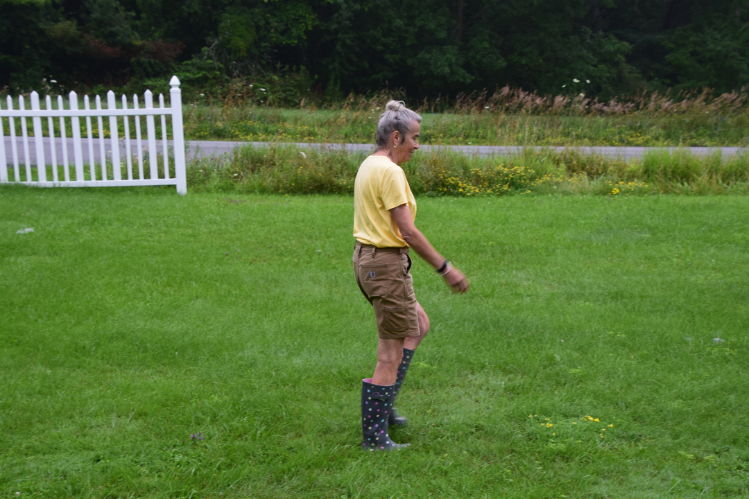 Memere in her mud boots