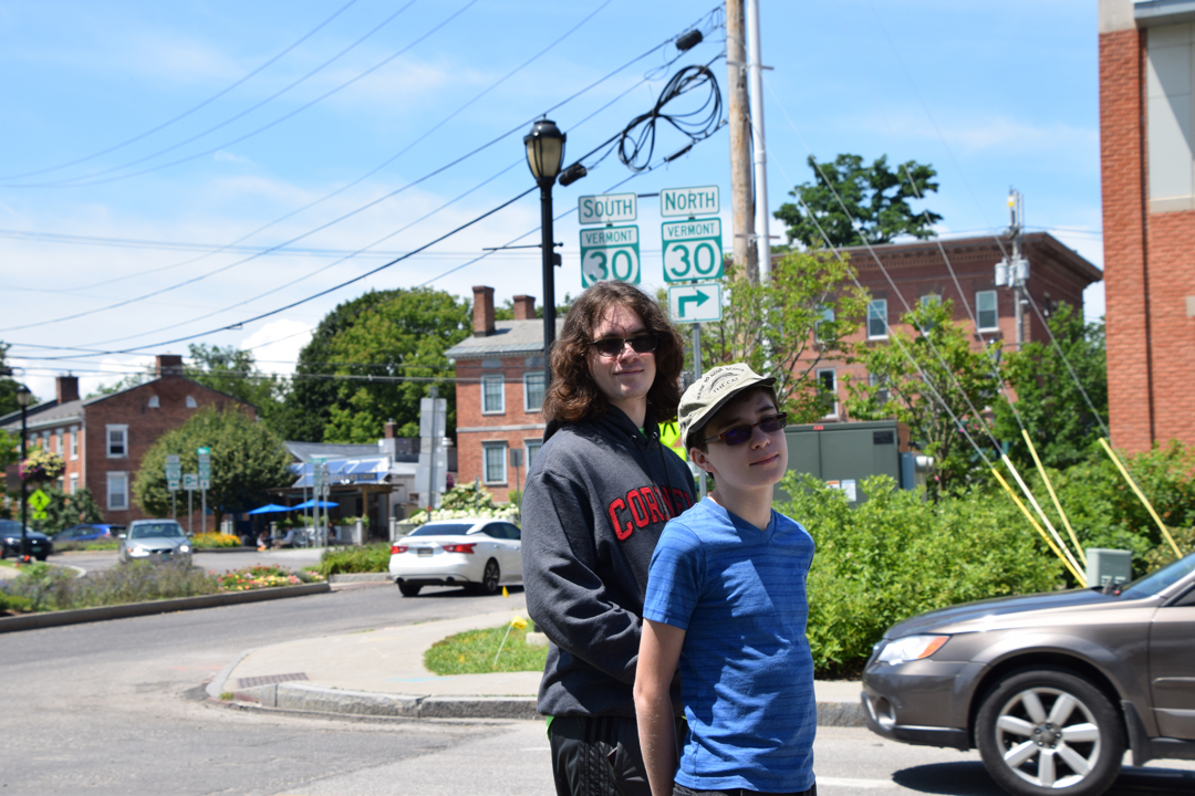The boys in downtown Middlebury
