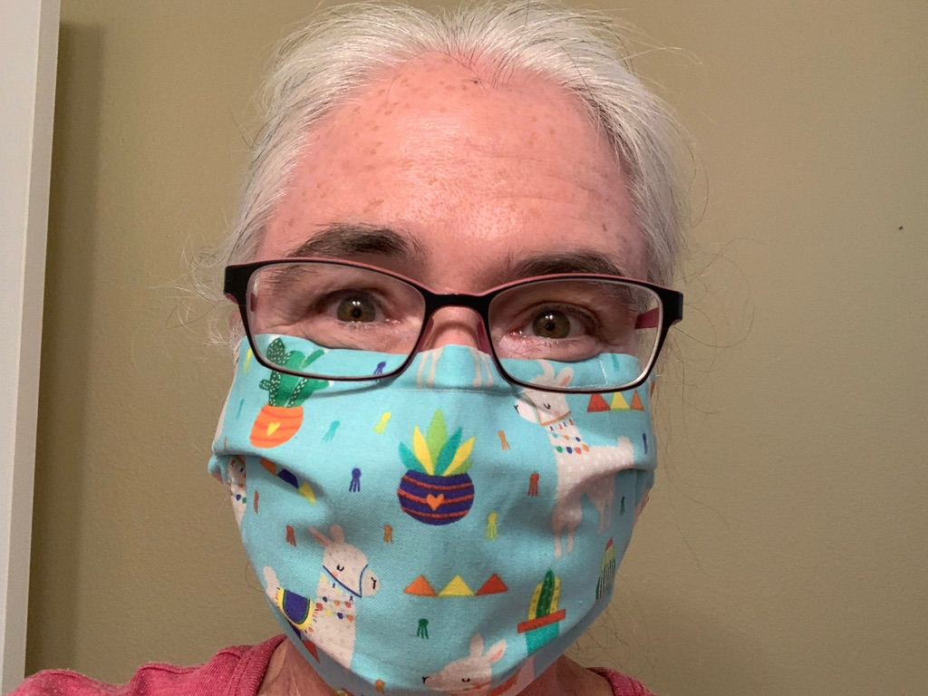 Llama mask for back-to-school