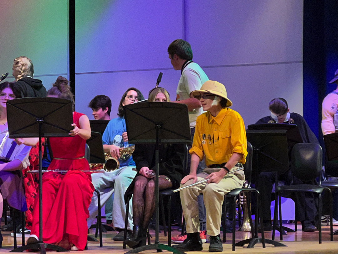 Ted as Colonel Mustard at the band Halloween concert