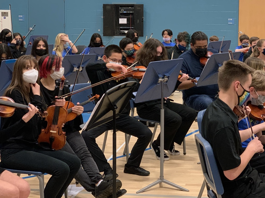 Tim joins the middle school for a String-a-Thon concert