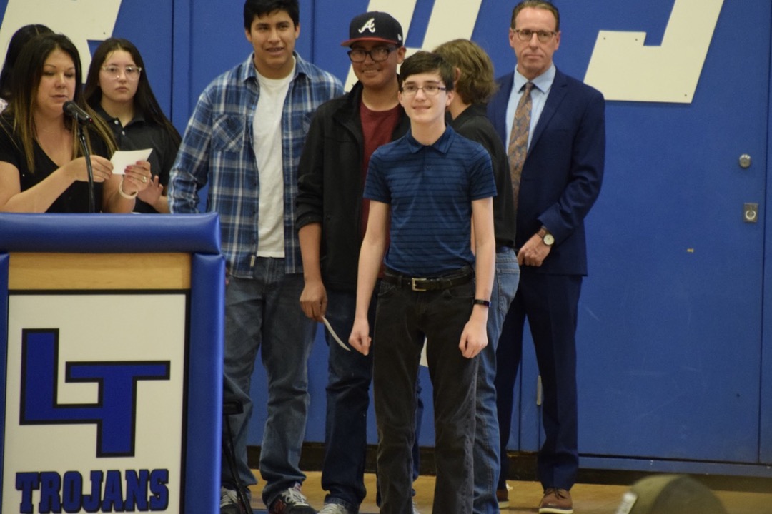 Ted's name is called for the Principal's Award!