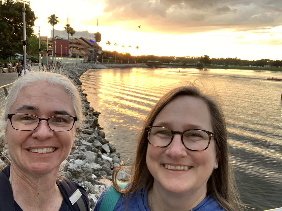 Chaperone sunset photo at Disney Springs