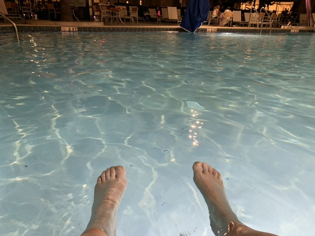 Ahhhhh feels good after a long day of walking!