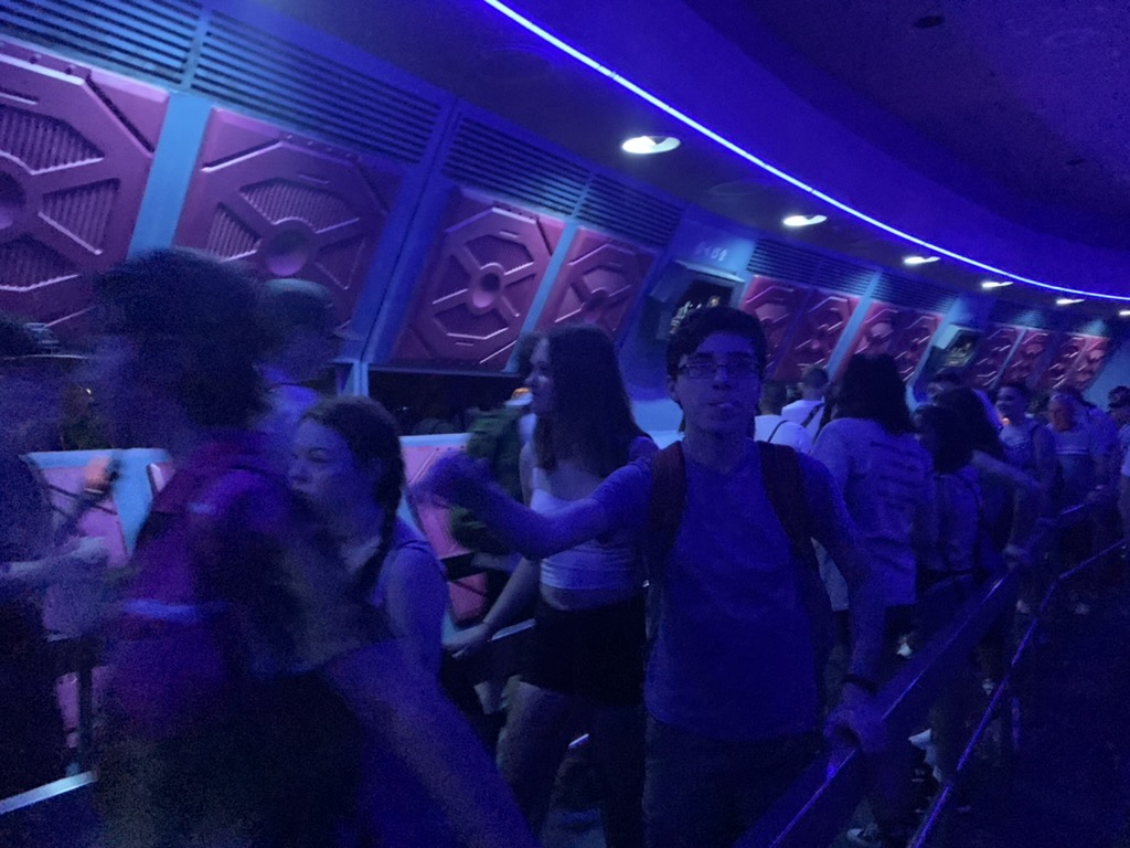 Ted in line at Space Mountain