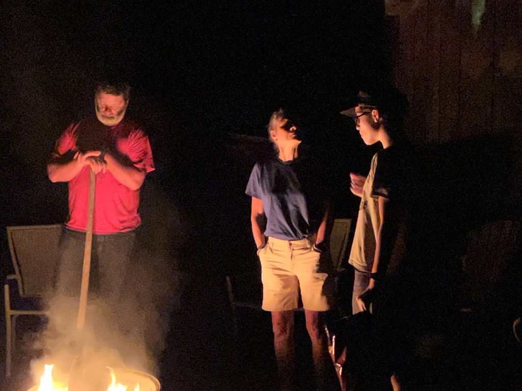 Chatting around the fire